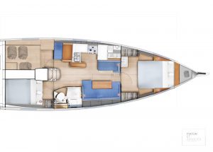 Sun Odyssey 410 - Layout_8 2C 1H - DWardrobe
